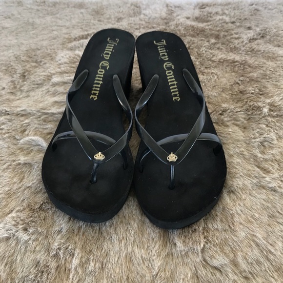 black foam platform sandals